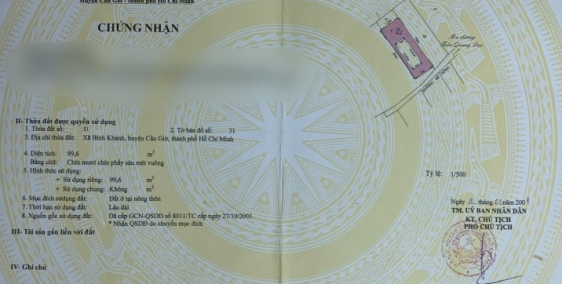 'Đất vàng Cần Giờ' 100m2 giá chỉ 2.2 tỷ