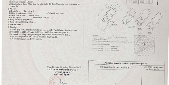 Bán nhà Quận 10 - 4 lầu đúc - giá 4 tỷ 7 thương lượng