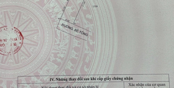 Chính chủ cần bán gấp 216m2 đất khu phố Tân Hòa, Tp Dĩ An, giá cực tốt