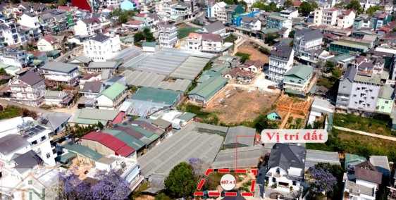 Bán lô đất biệt lập 407 m2, mặt tiền 17m đường Trần Khánh Dư, P.8, Đà Lạt, giá