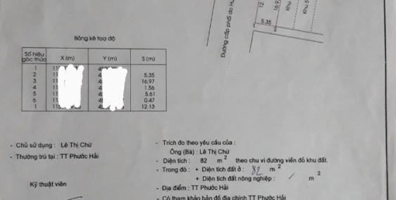 Thửa đất 3 mặt tiền ngay gần sát biển tại phước hải, đất đỏ cần bán