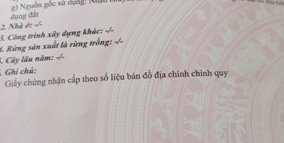 Đất thổ cư, sổ hồng riêng, không tránh chấp