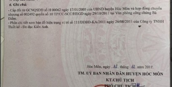 Đất thổ cư (5m x 20m)  giá 1.4 tỷ, sổ hồng riêng, sang tên công chứng ngay.