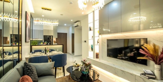 Căn hộ tầng 12, căn góc, 2 phòng ngủ, 2 WC