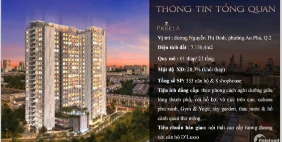 PRECIA 1.620 tỷ căn hộ cao cấp Quận 2,giới hạn còn 10 căn giá gốc, TT 30%