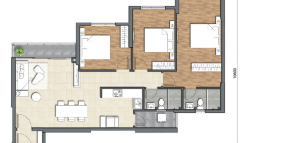 3PN Precia,101m2. Thanh toán 1.6 tỷ =30%, lãi suất 0%. HOT quận 2, tốt nhất
