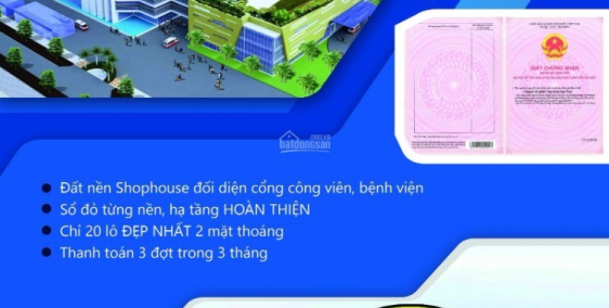 Vị trí đất  nền đẹp nhất khu đô thị sao mai triệu sơn