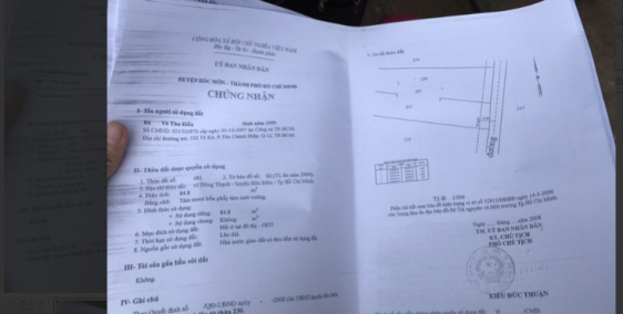 Thanh lý gấp lô đât  931.6m² tại đường Huỳnh Thị Na, Hóc Môn, SHR.