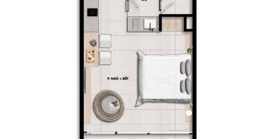 Căn Hộ View Biển Phan Thiết, 37m2 Bàn Giao Full Nội Thất 5*, Sổ Hồng