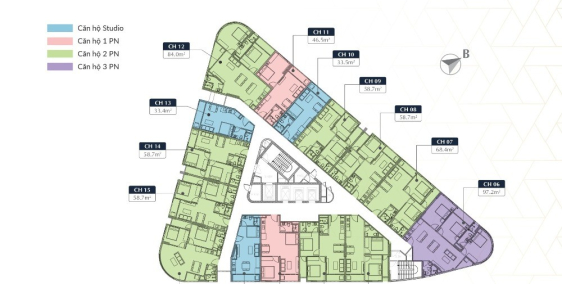 Bán ngay căn hộ 97m2 đối diện trường đại học FPT Quy Nhơn