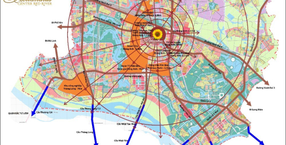 Biệt thự, Liền kề lâu đài tại Đông Anh Helianthus Center Red River