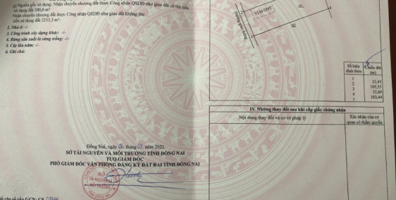 Cần bán 32m ngang đường nhựa Tân Hiệp, Long Thành có thổ giá 10 tỷ.