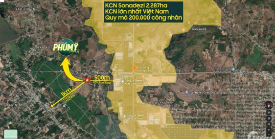 Đất nền KCN lớn nhất Việt Nam Sonadezi Châu Đức