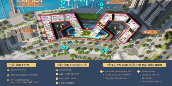 Bán căn 2 ngủ Toà tháp Sun Marina Town view Vịnh , trực diện Bến du thuyền
