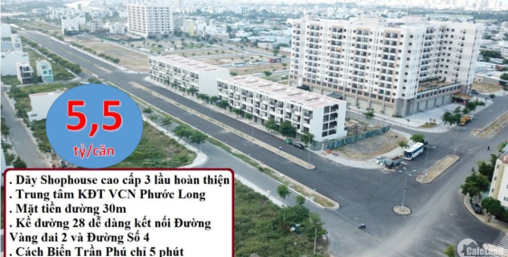 Khu đô thị VCN Phước Long – dãy Shophouse đầu tiên tại Nha Trang