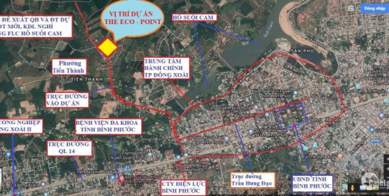 Đất ngay trung tâm thành phố. Giá 6.6tr/m2 đã có sổ. Đầu tư đã lời gần 300tr/lô