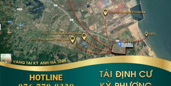 NỢ NGÂN HÀNG, BÁN LỖ LÔ ĐẤT KHU TĐC KỲ PHƯƠNG - TX.KỲ ANH - DT 425m2 - NGANG 17m