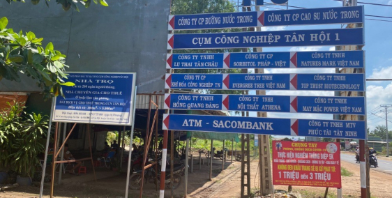 Đất kinh doanh nhà trọ kế bên Cụm công nghiệp Tân Hội, sổ sẵn, có thổ cư