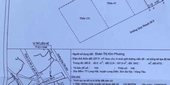 Bán đất tại thị trấn long hải- mặt tiền đ nguyễn chí thanh