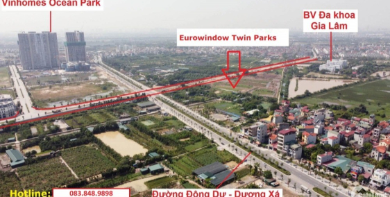 Liền Kề đối diện Vinhomes Ocean Park Gia Lâm, Giá từ 7 tỷ, đường 30m