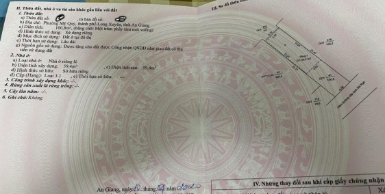 Bán Đất P, Mỹ Quý KDC bà ngọ long xuyen an giang