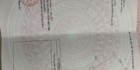 Đất nền 100m2,Đã có Sổ Hồng Riêng cách đại lộ Đồng Khởi 50m, Bến Tre