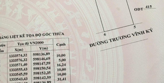 Đất thổ cư đường Trương Vĩnh Ký khu bàn cờ trung tâm Cam Đức