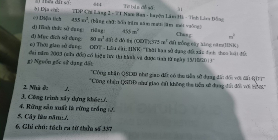 BÁN MẢNH ĐẤT MẶT TIỀN KHU PHỐ CHI LĂNG, THỊ TRẤN NAM BAN, LÂM HÀ - GIÁ TỐT NHẤT