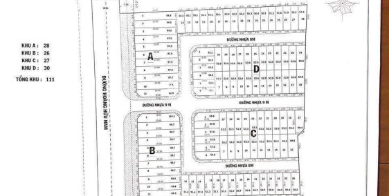 Bán 4 lô (a2,3,4,5) mặt tiền đường Hoàng Hữu Nam khu dân cư Thịnh Vượng