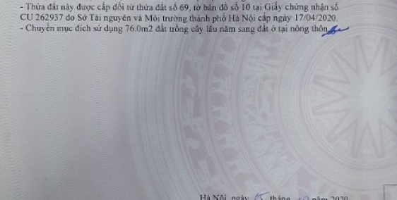 CẦN BÁN LÔ GÓC 76M2 FULL THỔ CƯ 835TR SÁT CNC HÒA LẠC