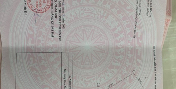 Đất 75m2 chỉ 800tr, đã có Sổ Hồng Riêng ngay trung tâm tp Bến Tre