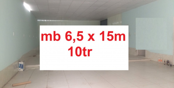 Tôi cho thuê mặt bằng 6,5x15m2 cạnh Ngã Tư Giếng Nước, Vũng Tàu chỉ 10tr
