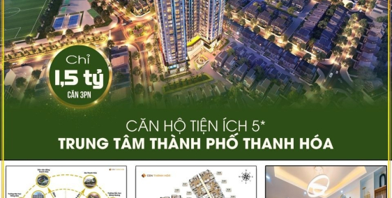 BÁN CẮT LỖ CĂN HỘ CHUNG CƯ CAO CẤP TECCO CENTER POINT THANH HÓA  950TR NHẬN NHÀ