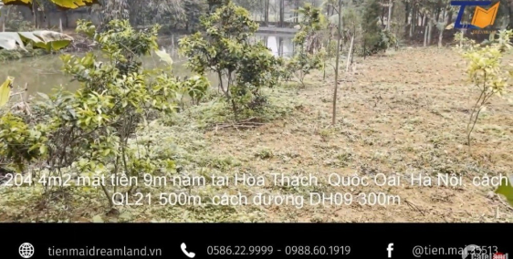 Cách Dh09 chỉ 300m, Ql 21 chỉ 500m2 cần bán 204.4m2 Hòa Thạch Quốc Oai