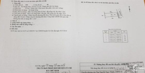 Bán đất shr thổ cư xã Nhuận Đức Củ Chi HCM