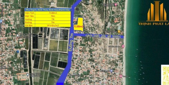 10tr/m2 đất thổ ninh thủy, ninh hòa, khánh hòa, cách biển dốc lết 500m