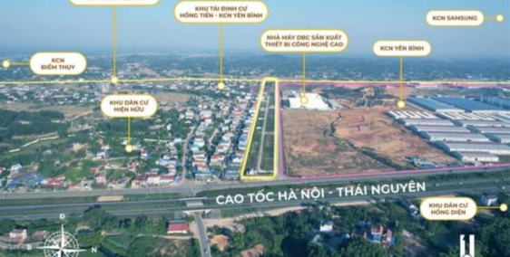 ĐẤT NỀN SHOPHOUSE PHỔ YÊN THÁI NGUYÊN -VỊ TRÍ HOA HẬU- GẦN 3 KCN LỚN