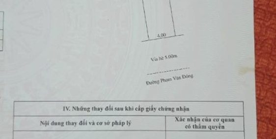 Bán đất mặt đường Phạm Văn Đồng, ph Thanh Bình, TP HD, 80m2, mt 4m, vỉa hè 5m, đ