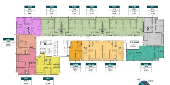Dự Án Để Đầu Tư Tốt Nhất Quận Long Biên Căn 2PN 66m2 Chỉ 1,9 Tỷ, CK 3,5%,Lãi 0%