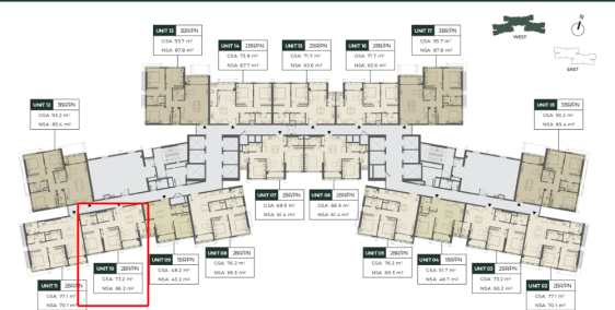 Bán nhanh Lumiere Riverside tòa West - W22.10 -Tầng trung, view trực diện hồ bơi