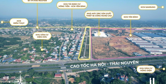 QUỸ LÔ ĐỘC QUYỀN KHU ĐẤT HỒNG TIẾN THÁI NGUYÊN - MẶT ĐƯỜNG 47M