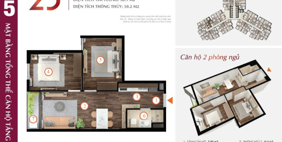 Bán căn hộ CH25 2 phòng ngủ tầng 29 tòa Camellia Hoàng Huy Commerce