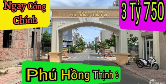 Bán Đất Đường D1 Trục Chính Phú Hồng Thịnh 6 ,DT 74.1m2 Thổ Cư