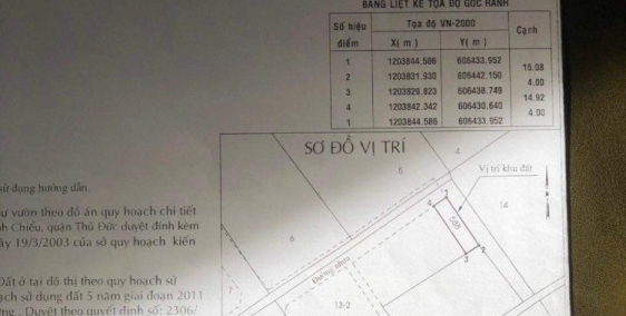 Cần bán lô đất KÊNH BA BÒ - NGÔ CHÍ QUỐC Thủ Đức