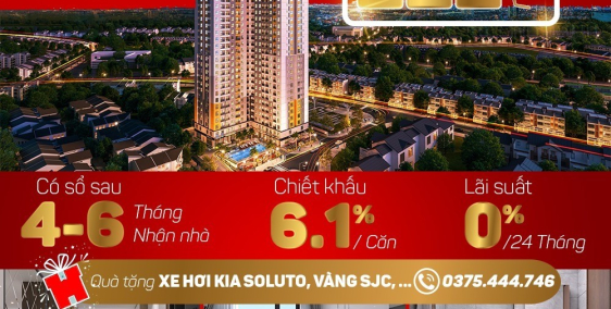 THANH TOÁN TRƯỚC "15%" KHOẢNG 200TR SỞ HỮU CĂN HỘ BCONS SALA DĨ AN, BÌNH DƯƠNG