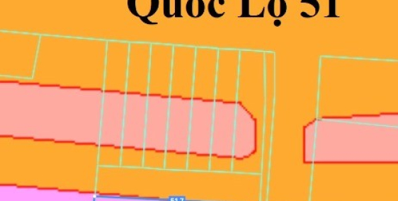 Đất QL51 giá tốt đầu tư. Có 51m mặt tiền đường QL51 và 9,5m mặt tiền đường 15m