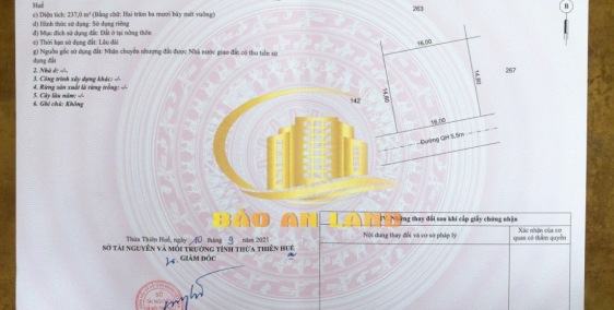 Lô Đất Lộc Bổn - Phú Lộc 237m2 Ngang 16m