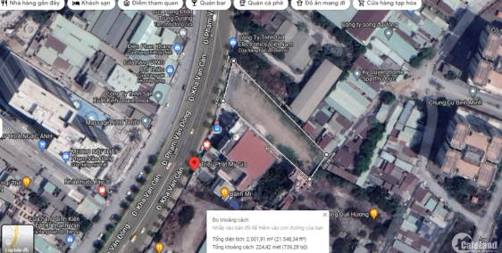 Đất MT Phạm Văn Đồng, Linh Trung Thủ Đức, DT 30x88m ( 2020m). Giá 155tỷ