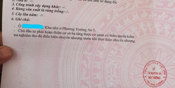 Bán 2Lô liền kề Phương Trường An 5 70m2(full thổ cư) giá 8xxTr