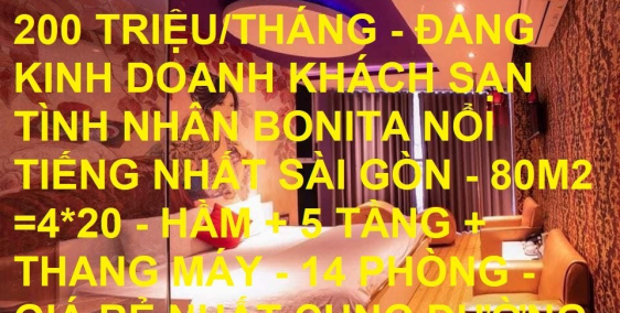 Bán khách sạn tình yêu mặt tiền Hùng Vương 80m2 giảm cực sâu 5.5 tỷ còn 22.5 tỷ